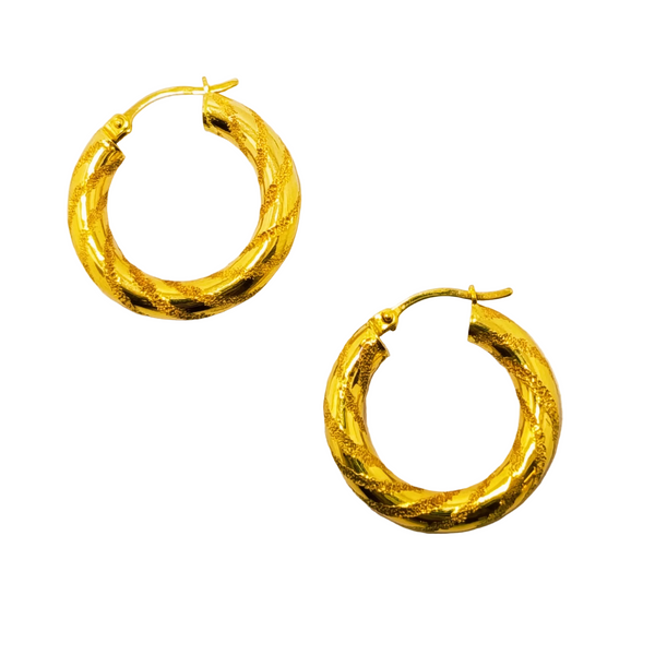 Créoles Demi-Créoles en Or Jaune 18 Carats