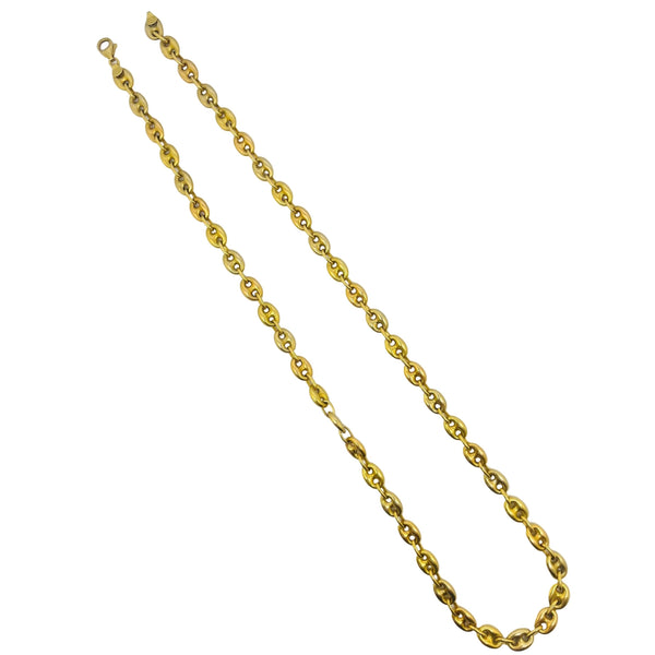 Collier Princesse Maille Grain de Café en Or Jaune 18K