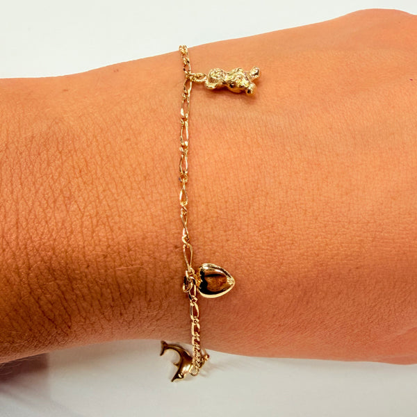 Bracelet Breloque Or Jaune 18K