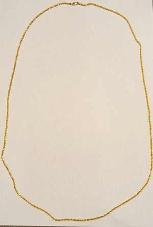 Sautoir en Or Jaune 18 Carats, Maille Corde