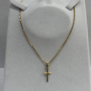 Pendentif Croix en Or Jaune 18 K