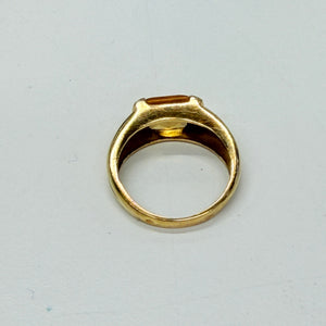 Bague en Or Jaune 18k avec Citrine - Taille 53