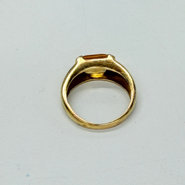 Bague en Or Jaune 18k avec Citrine - Taille 53