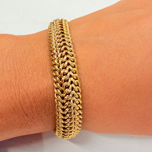 Bracelet Maille Américaine en Or Jaune 18k