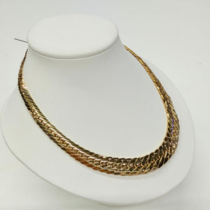 Collier Ras du Cou Maille Anglaise Or Jaune 18 Carats