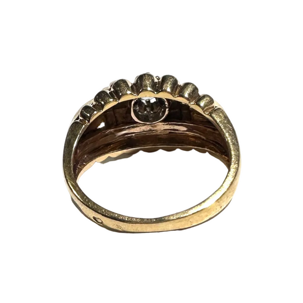 Bague en Or Rose avec Diamant 18K Taille 54