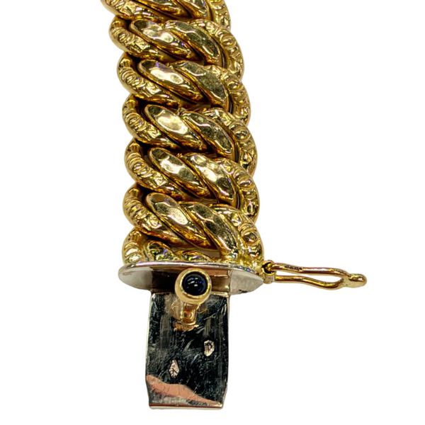 Bracelet Maille Américaine en Or Jaune 18k