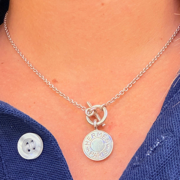 Collier en argent 925 Hermès Paris avec certificat d'authenticité