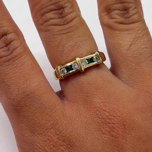 Bague en Or Jaune 18k avec Zirconiums - Taille 54