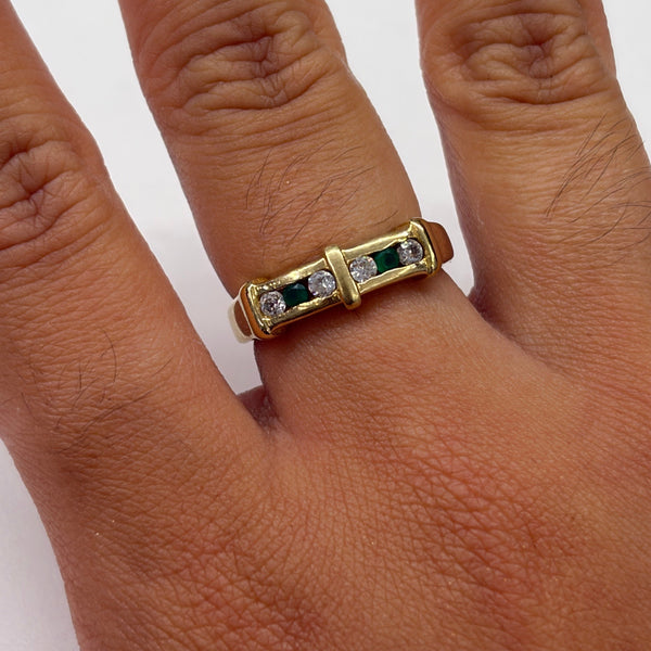 Bague en Or Jaune 18k avec Zirconiums - Taille 54