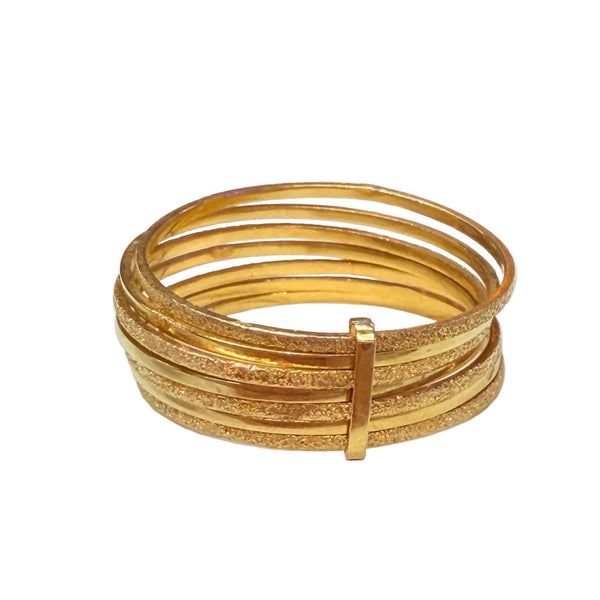 Bague Semainier en Or Jaune 18K - Taille 62