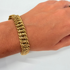 Bracelet Maille Américaine en Or Jaune 18k