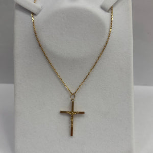Pendentif Croix en Or Jaune 18 Carats
