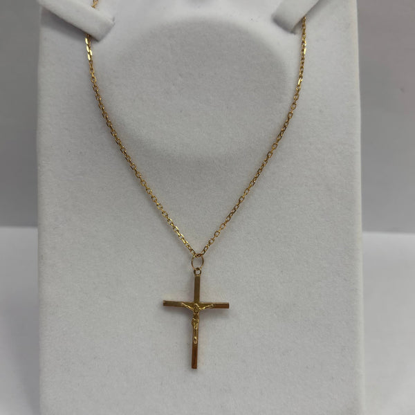 Pendentif Croix en Or Jaune 18 Carats