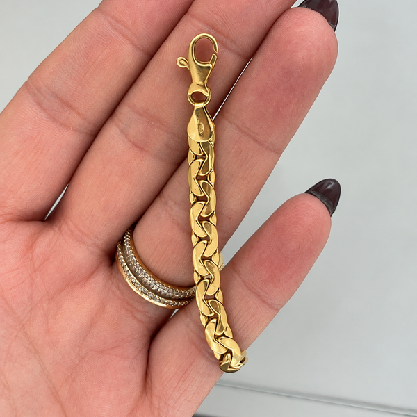 Bracelet Gourmette en Or Jaune 18 Carats