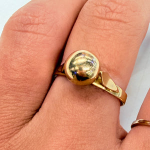 Bague Boule en Or Jaune 18 K - Taille 56