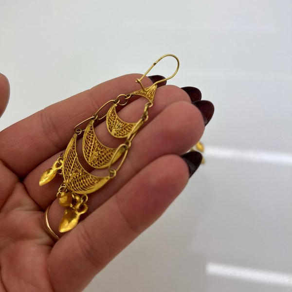 Boucles d'Oreilles en Or Jaune 18k