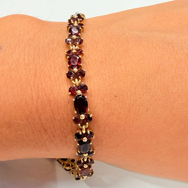 Bracelet Pierres en Or 18K avec Grenats