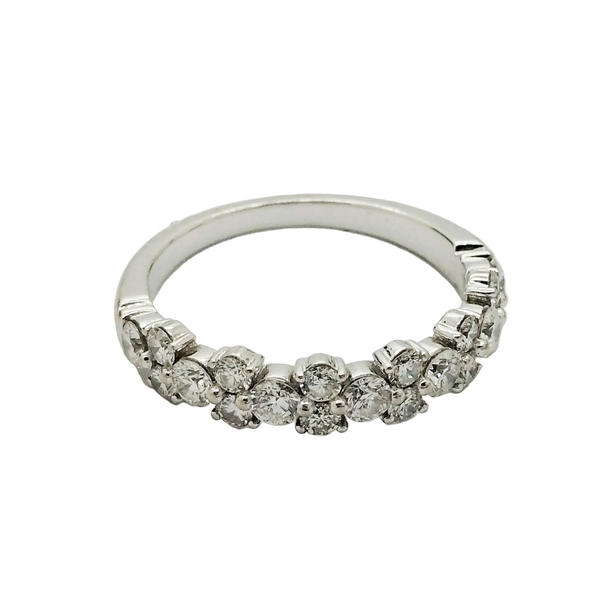 Bague avec Diamants en Or Blanc 18 Carats - Taille 54