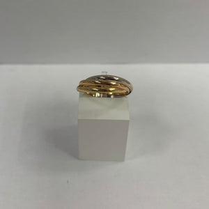 Bague Alliance en Or Jaune Blanc et Rose 18 Carats - Taille 55
