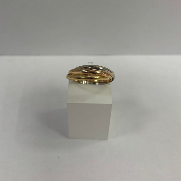 Bague Alliance en Or Jaune Blanc et Rose 18 Carats - Taille 55