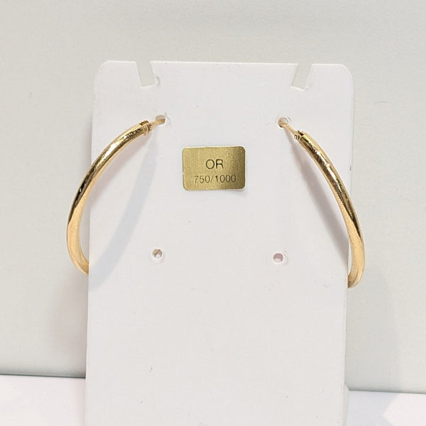 Créoles Demi Créoles en Or Jaune 18k