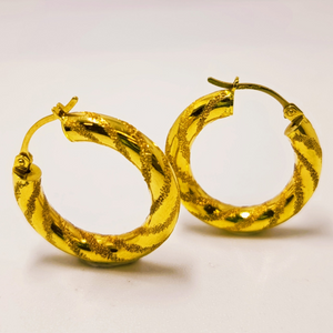 Créoles Demi-Créoles en Or Jaune 18 Carats