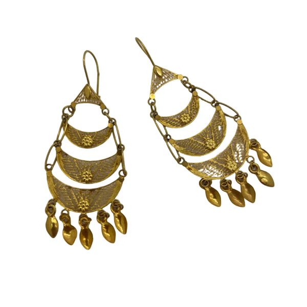 Boucles d'Oreilles en Or Jaune 18k