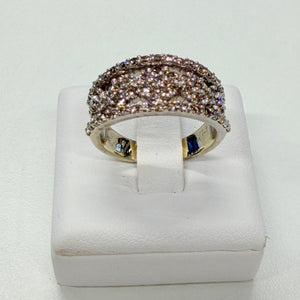 Bague Or Blanc 14k avec 68 Diamants - Taille 48