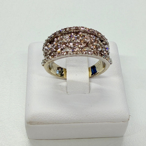 Bague Or Blanc 14k avec 68 Diamants - Taille 48