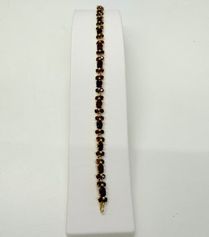 Bracelet Pierres en Or 18K avec Grenats