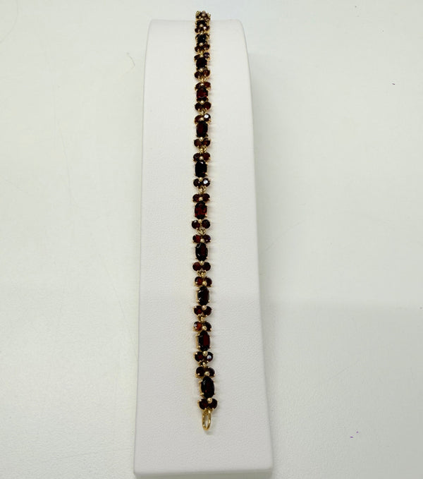 Bracelet Pierres en Or 18K avec Grenats
