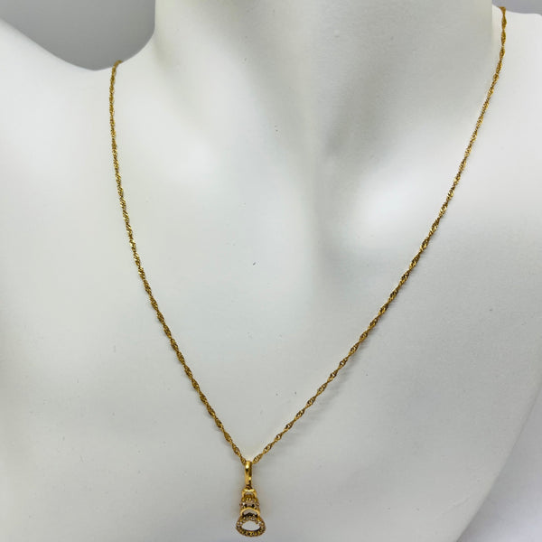Collier Princesse Torsadé en Or Jaune 18k
