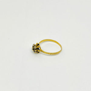 Bague Chou en Or Jaune 18K avec Zirconium - Taille 53