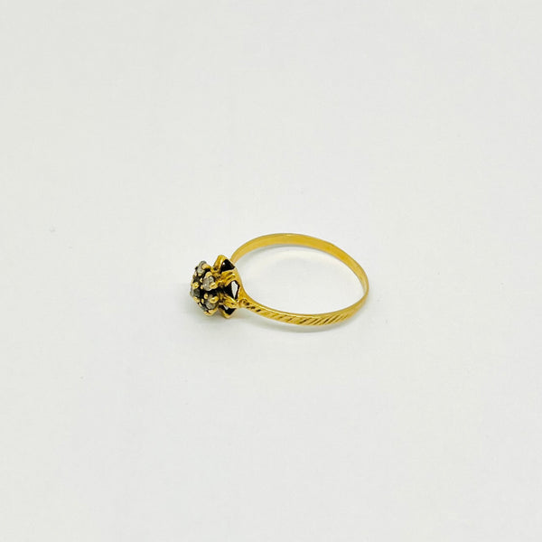 Bague Chou en Or Jaune 18K avec Zirconium - Taille 53