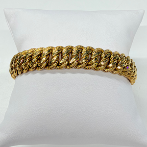 Bracelet Maille Américaine en Or Jaune 18k