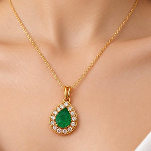 Pendentif fantaisie en or jaune 18 carats avec Oxyde de Zirconium