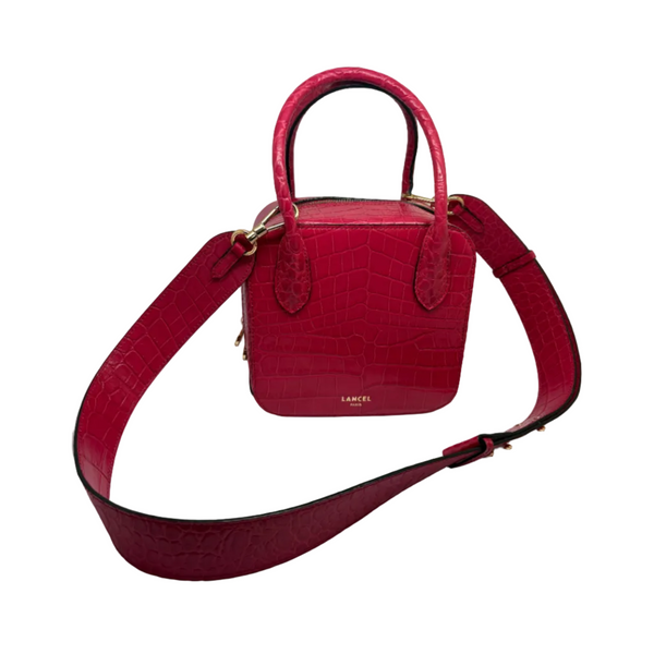 Sac à Main Lancel Alice Rose Croco avec Bandoulière