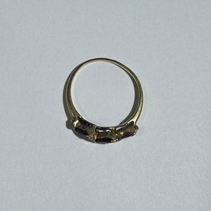 Bague en Or 18K avec Diamants et Rubis - Taille 53