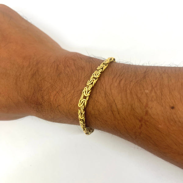 Bracelet Gourmette Maille Royale en Or Jaune 18 Carats