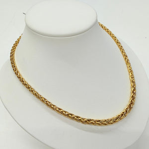 Collier Ras du Cou avec Maille Palmier en Or Jaune 18 K