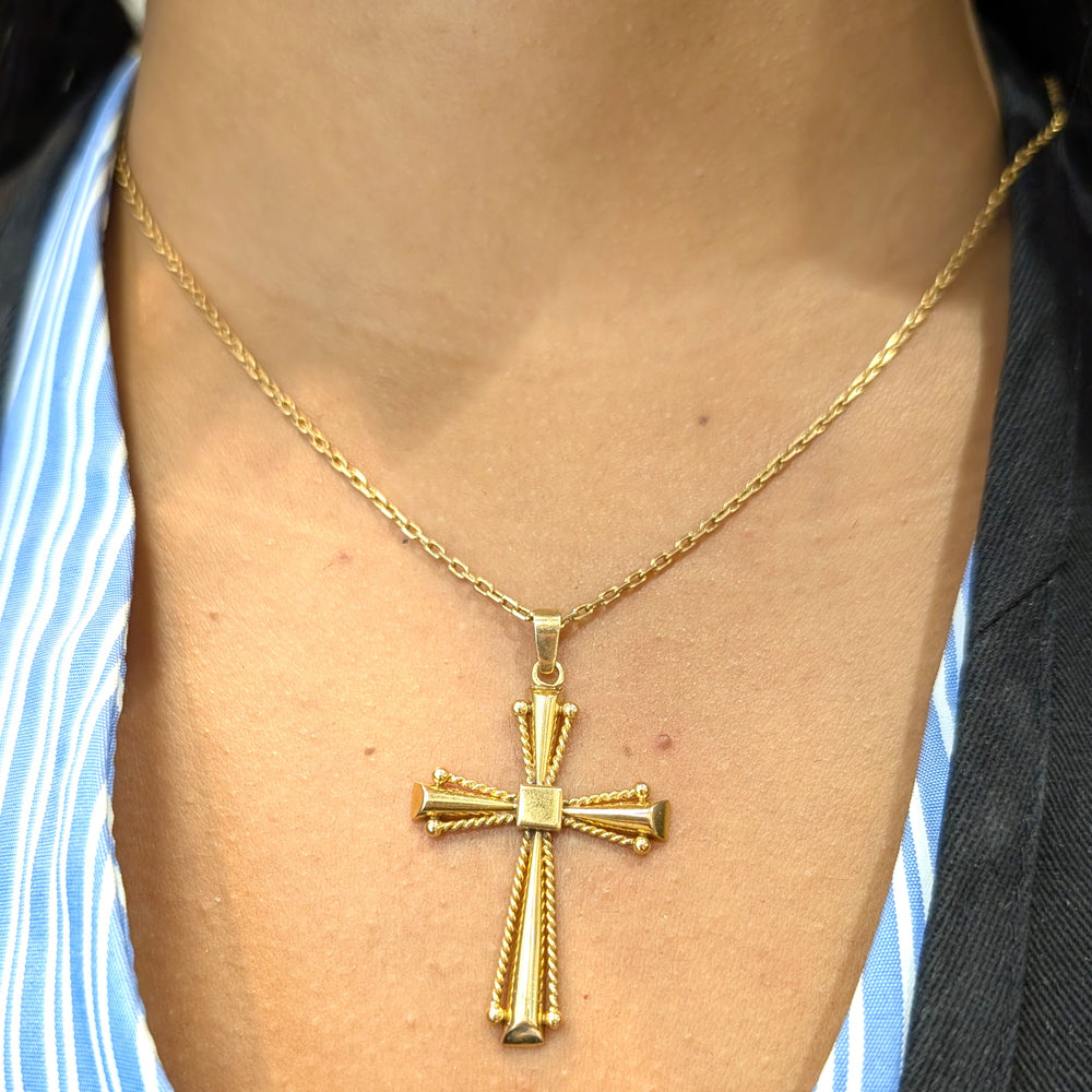 Pendentif Croix Or Jaune 18 Carats