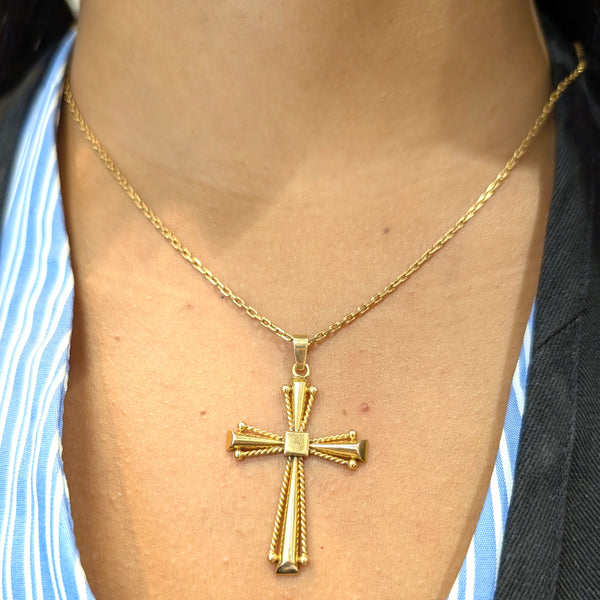 Pendentif Croix Or Jaune 18 Carats