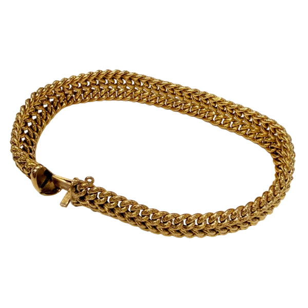 Bracelet Maille Américaine en Or Jaune 18k