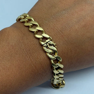 Bracelet Gourmette Or Jaune 18 Carats
