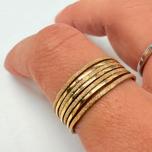 Bague Semainier en Or Jaune 18K - Taille 62