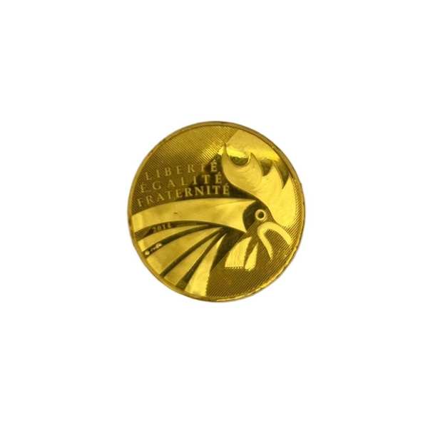 Pièce Coq 250 Euros 2009 en Or Jaune 24 Carats