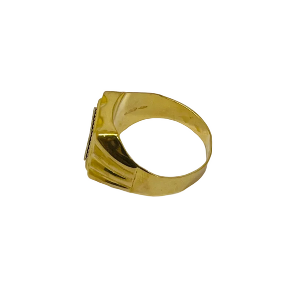 Chevalière en Or Jaune 18k -  Taille 66