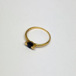 Bague Or Jaune 18K avec Onyx - Taille 56