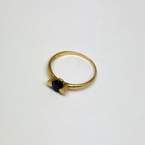 Bague Or Jaune 18K avec Onyx - Taille 56